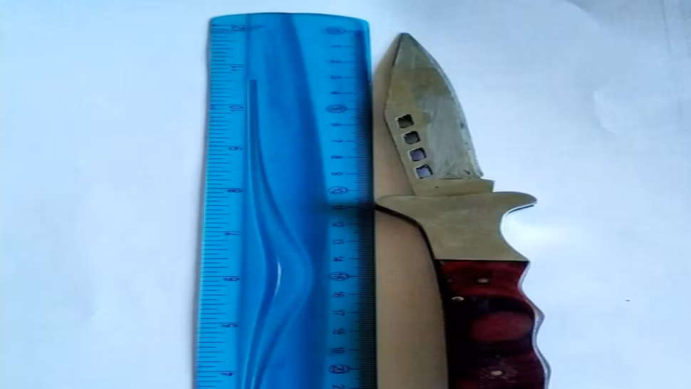 Bărbat înarmat cu un cuţit, oprit de jandarmi la intrarea în Judecătoria Buhuși