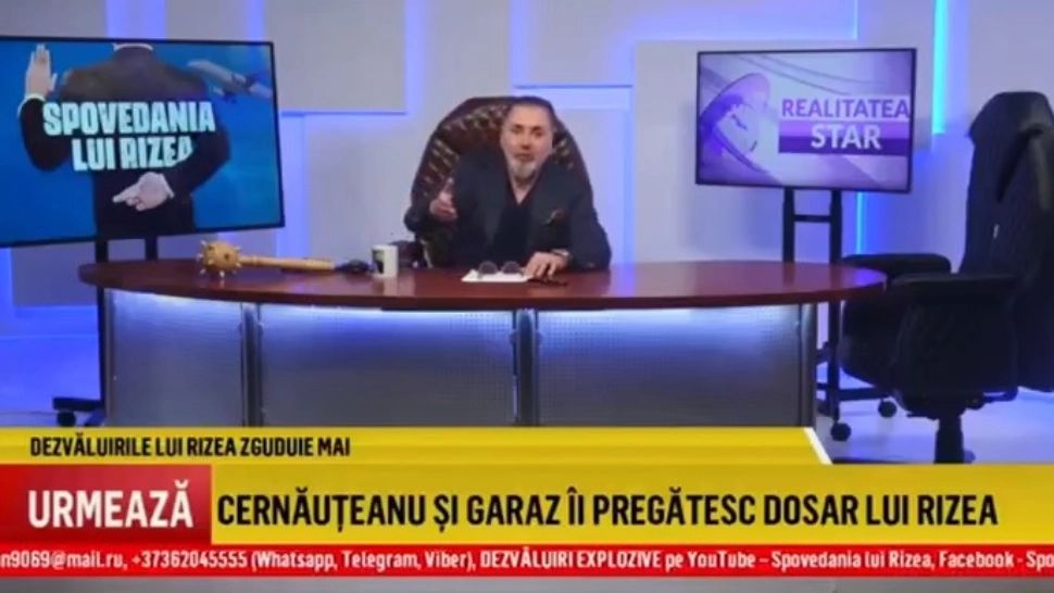Percheziții la domiciliul lui Rizea și studioul TV Realitatea Star, după dezvăluiri bombă. Apelul jurnalistului către premier: „Nu permiteți transformarea Moldovei în stat polițienesc”
