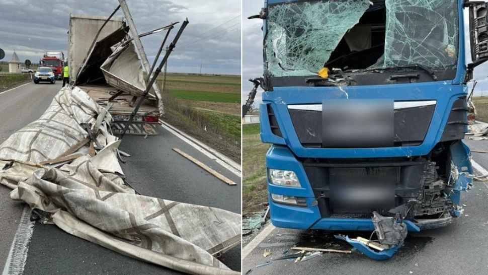 O persoană a ajuns la spital după ce remorca unui TIR s-a desprins și a izbit autovehiculul pe care îl conducea. Vremea face noi victime