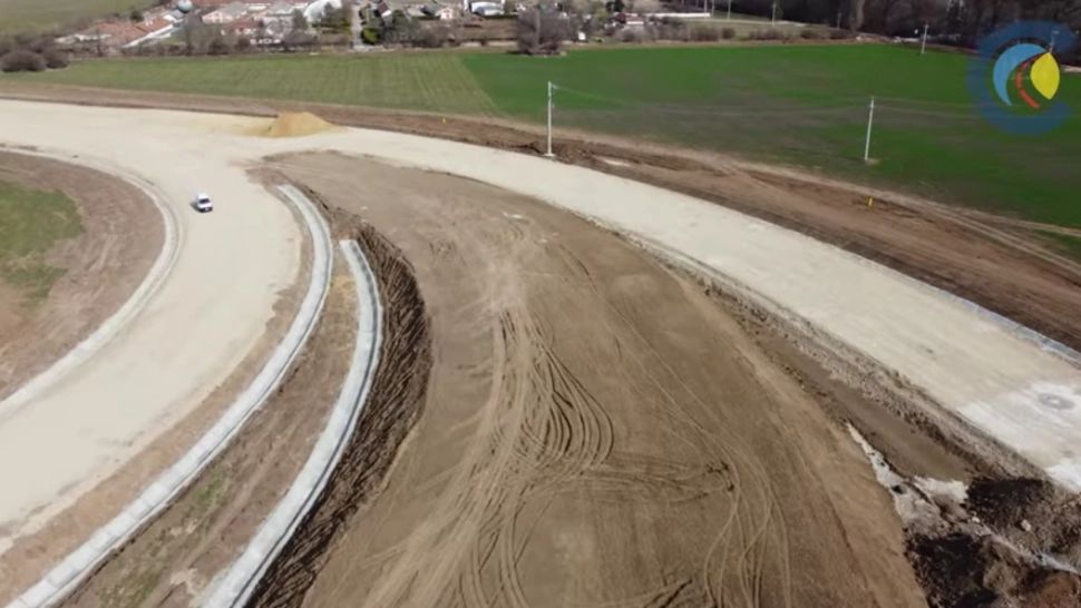 Lucrările la autostrada A0, între A3 și DN 1, filmări spectaculoase cu drona