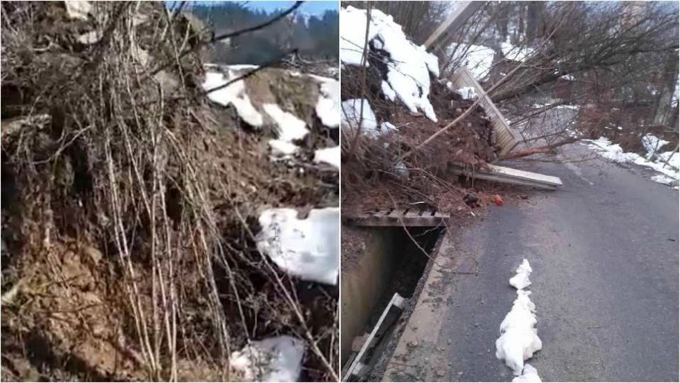 Mormintele au ajuns în stradă, într-un oraș din Alba, după ce cimitirul s-a surpat: "Punem lumânări în rigolă" - VIDEO