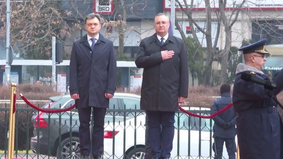 VIDEO - Premierul Republicii Moldova a fost primit de premierul Nicolae Ciucă la Palatul Victoria