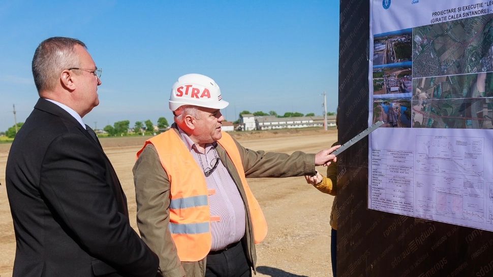 Nicolae Ciucă, vizită la șantierul Centurii Oradea – Autostrada A3: „Este realizată în proporție de aproape 55%”