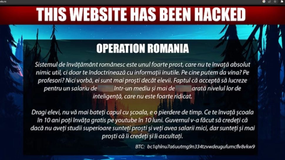 Site-ul Ministerului Educației a fost spart de hackeri. „Nu vă mai bateți capul cu școala, e o pierdere de timp”