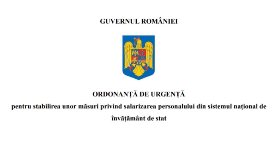 Ce prevede Ordonanța de Urgență pe Educatie aprobată în Guvern: Modificări în grila de salarizare