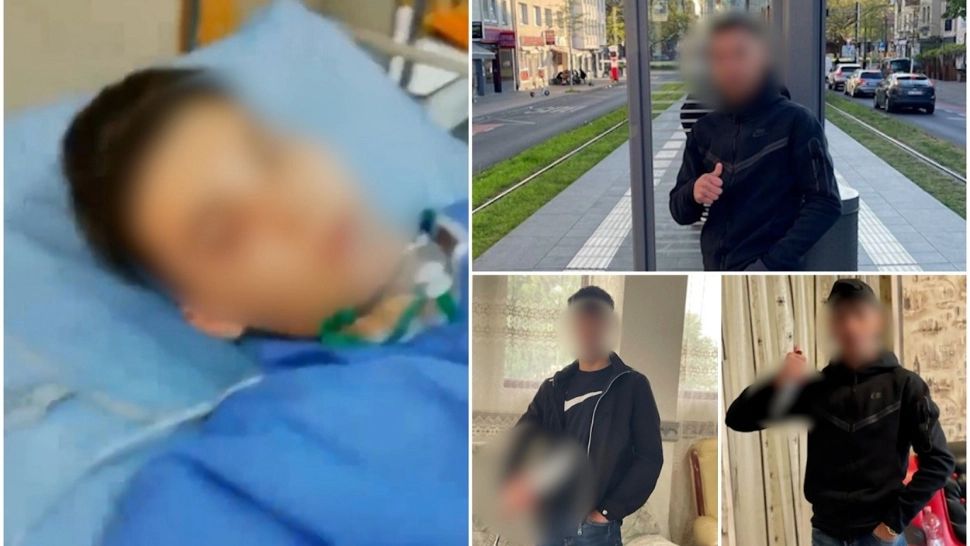 Primele imagini cu atacul din Teleorman. Un adolescent a fost înjunghiat din senin pe stradă - Tânărul a fost adus de urgență la spital în București