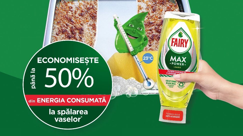 Poți să economisești până la 50% din energia consumată atunci când speli vasele în apă rece (P)