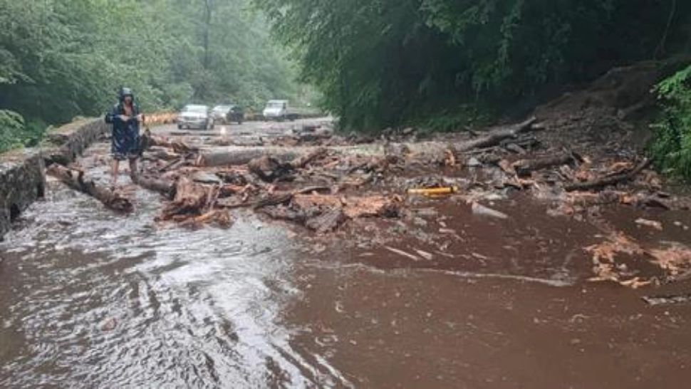 Atenție, șoferi! Transfăgărășanul este blocat de pietre și copaci după ploile torențiale: Circulația pe DN 7C, suspendată - FOTO&VIDEO