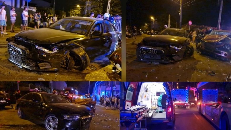 Accident teribil la Constanța. O victimă, încarcerată - FOTO/VIDEO