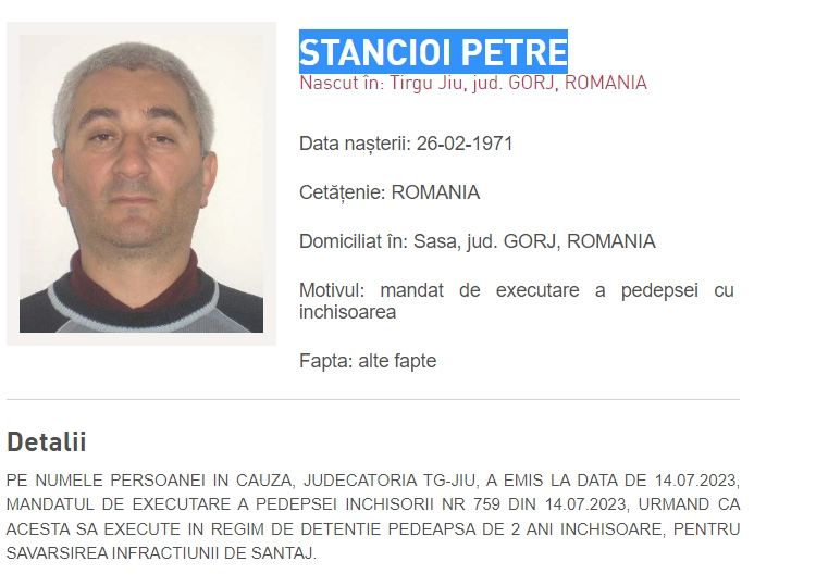 Alertă în Gorj. Un recidivist care l-a împușcat pe actualul partener al fostei soții, căutat cu elicopterul. Dacă-l vedeți, sunați la 112 - FOTO