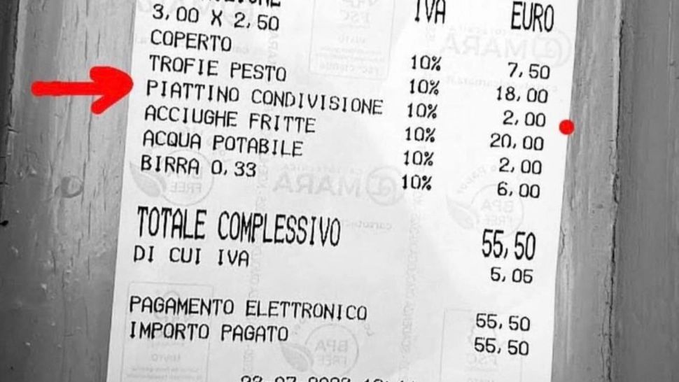 Scandal uriaș într-un restaurant din Italia: o femeie, pusă să plătească 2 euro pentru o farfurie goală!