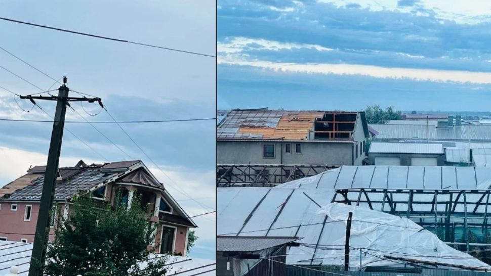 Coșmar la Matca, în Galați. Sute de sere de legume, distruse de tornade și inundate - VIDEO