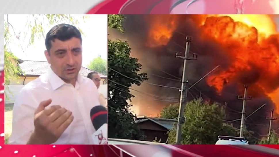 Simion se ia după Șoșoacă și încearcă să puncteze electoral: Vizită în trombă la locul exploziei din Crevedia