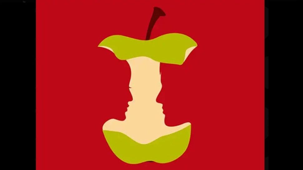 Ce vezi mai întâi? Un miez de măr sau două fețe? Răspunsul îți va spune dacă gândești logic sau creativ