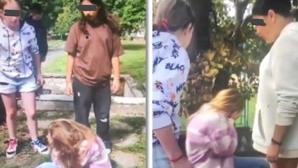 Adolescentă de 11 ani, bătută cu sălbăticie în curtea unui liceu de alte două fete, de 12 ani. NIMENI nu a intervenit - VIDEO