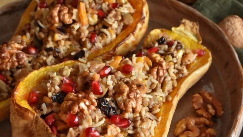 Dovleac copt cu umplutură aromată - Ingredientele folosite de celebrul chef Adi Hădean