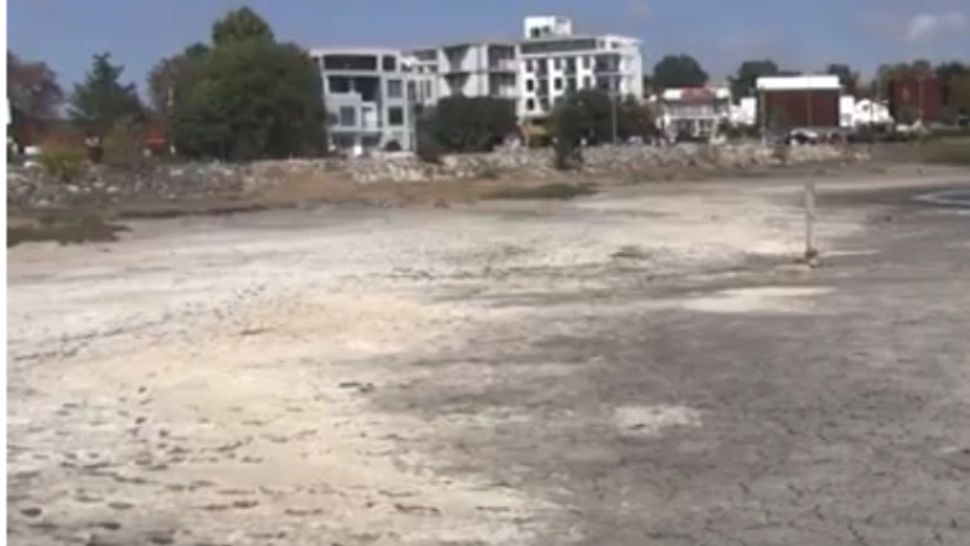 Lacul Techirghiol a secat din cauza arșiței - Imagini șocante