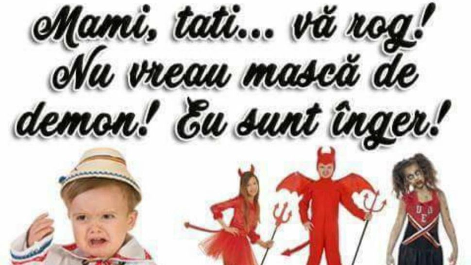  "Mami, tati, nu vreau mască de demon!" O parohie de Prahova a început campania anti-Halloween