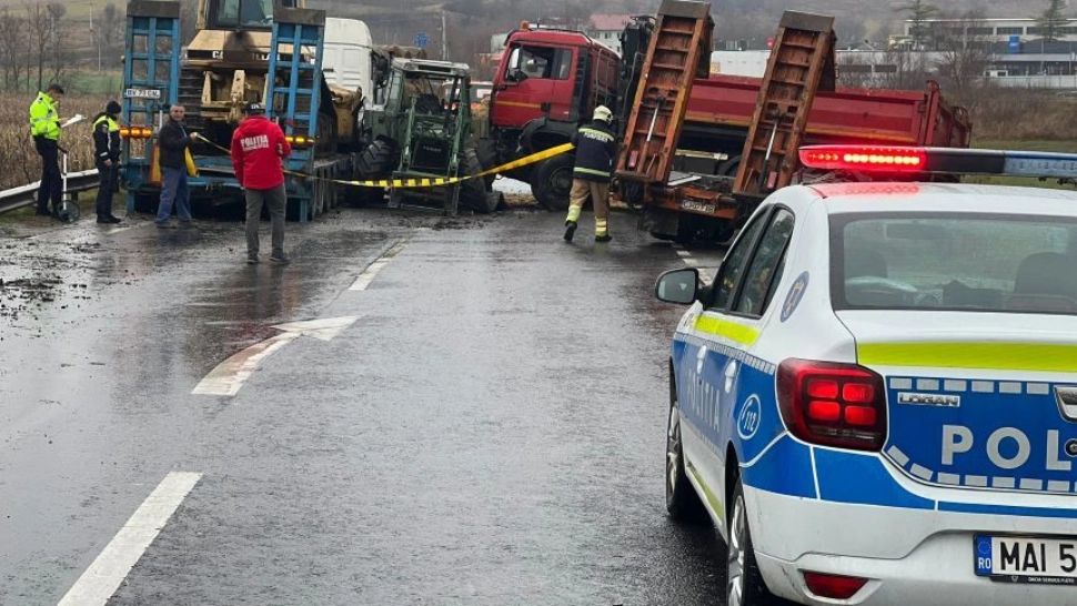 Accident grav în Brașov - Traficul blocat