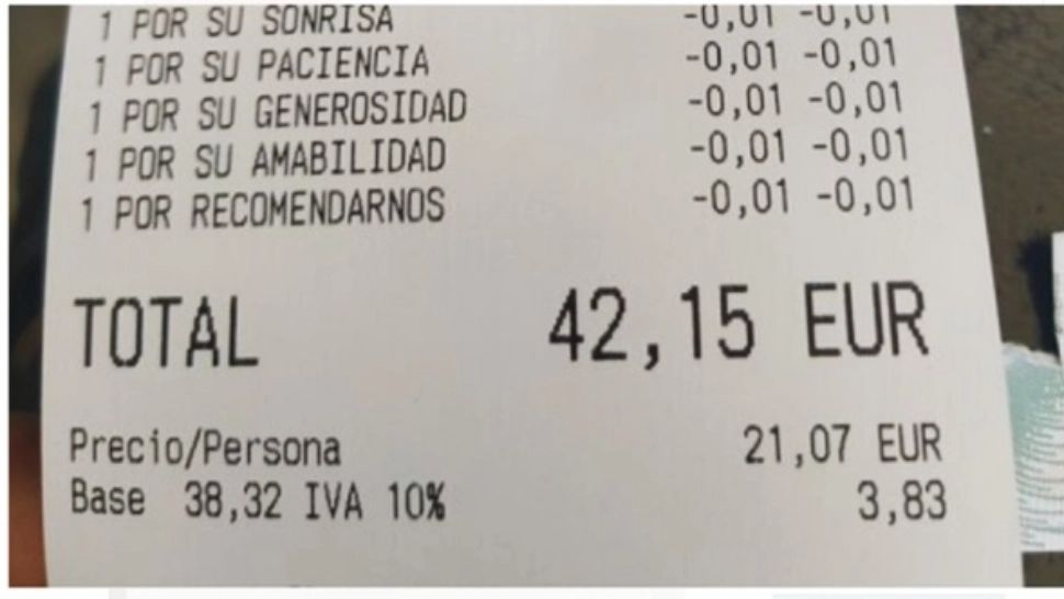 Un local din Spania oferă reduceri clienților cu bune maniere. Răbdarea și amabilitatea, contabilizate și trecute pe bon