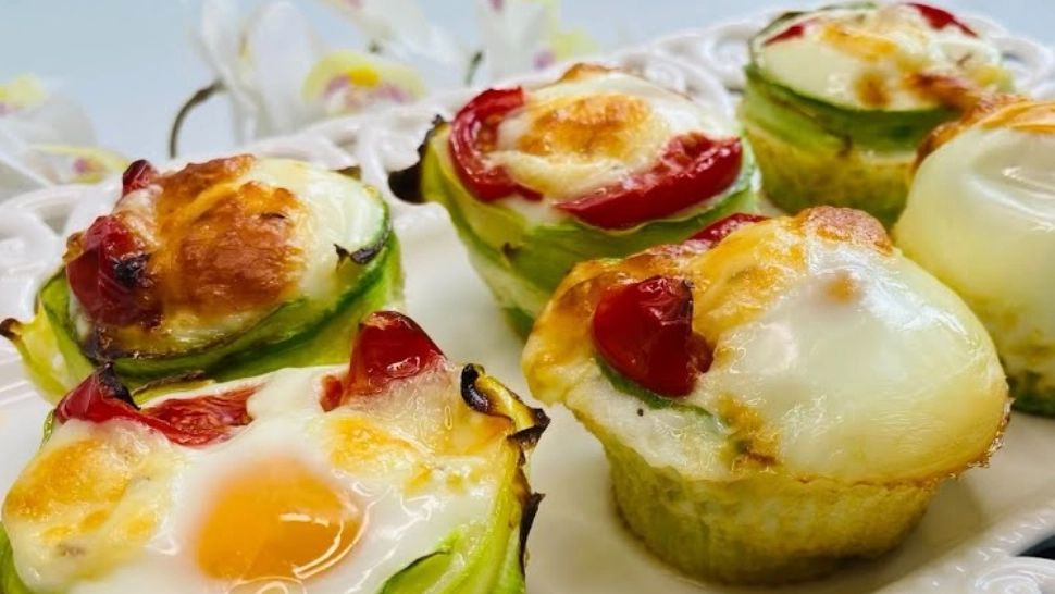 Coșulețe cu ou și cașcaval în dovlecei - Cea mai rapidă rețetă pentru o gustare excelentă