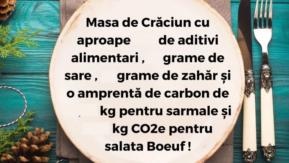 E-urile de pe  masa de Crăciun. Tu știi ce amprentă de carbon are oala de sarmale?
