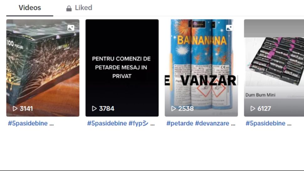 Vânzătorii de petarde s-au reprofilat și își vând marfa pe TikTok