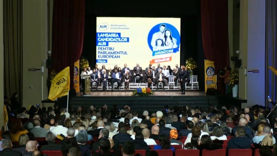AUR și-a prezentat candidații la alegerile pentru Parlamentul European la Lodi, în Italia