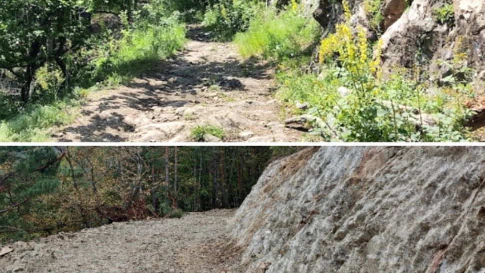 Una din cele mai pitorești poteci turistice din apropierea Sibiului, transformată în drum accesibil mașinilor - FOTO