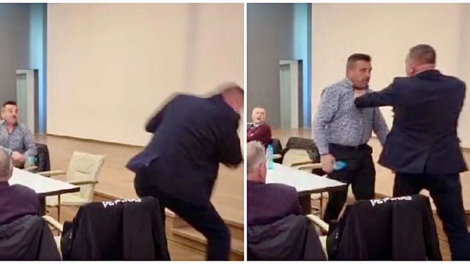 Scandal monstru la primăria din Curtea de Argeș. Viceprimarul și șeful piețelor au fost la un pas să se ia la pumni - VIDEO