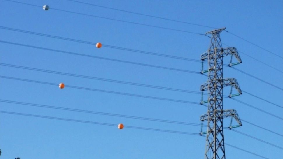 De ce sunt montate aceste bile colorate pe firele de înaltă tensiune