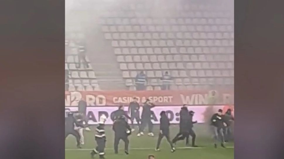 Bătaie între galerii la meciul Dinamo și UTA Arad: Arena Arcul de Triumf s-a transformat într-un ring de box