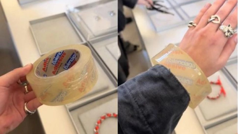 O casă de mode de fițe vinde o rolă de bandă adezivă pe post de brățară. Prețul astronomic cerut de la clienții vrăjiți de mirajul luxului 