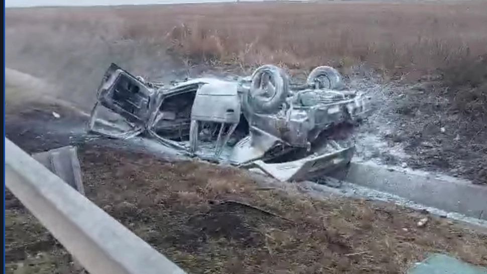 Sfârșit GROAZNIC pentru un șofer din Deveselu. A fost carbonizat în propriul autoturism, după un accident - VIDEO