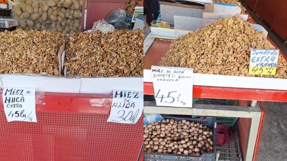Cât costă un kilogram de nucă în piețele din București, chiar înainte de sărbătorile pascale