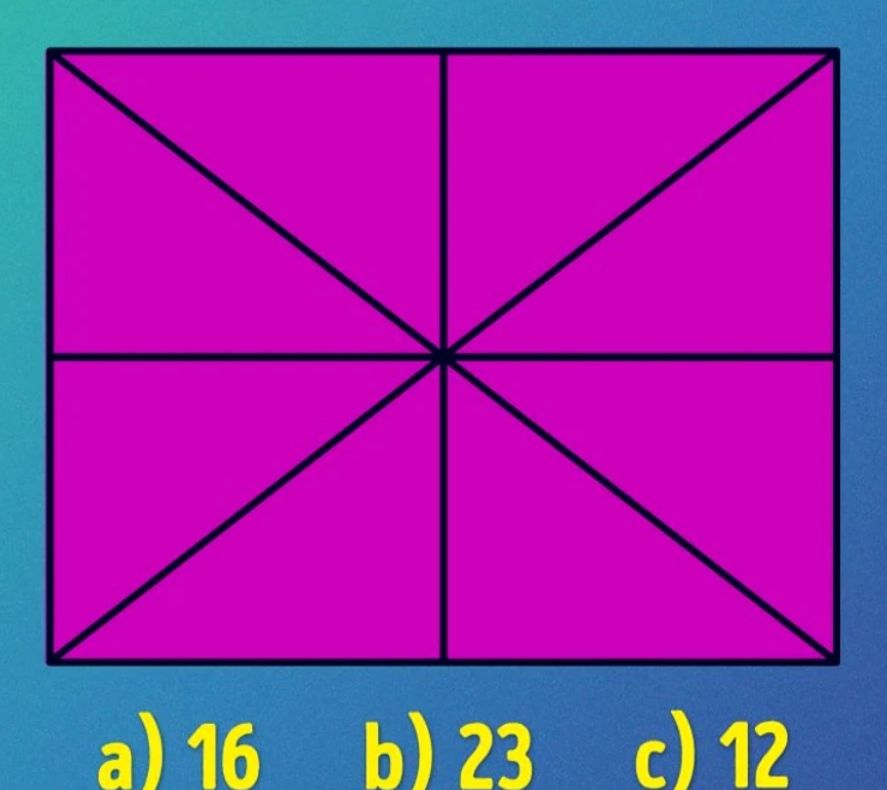 Test IQ. Câte triunghiuri sunt în interiorul pătratului? Doar un geniu poate da răspunsul corect în mai puțin de 15 secunde