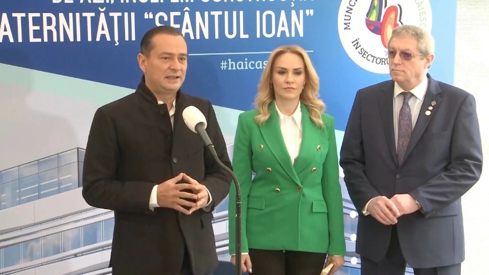 Maternitate nouă la Spitalul Clinic de Urgență "Sfântul Ioan". Firea și Băluță au pus piatra de temelie 