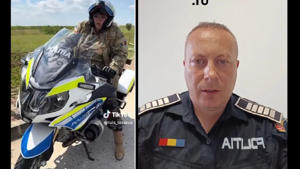 Polițistul care i-a permis Dianei Șoșoacă să se filmeze pe motocicleta sa este anchetat de superiori. Cum își motivează agentul gestul halucinant