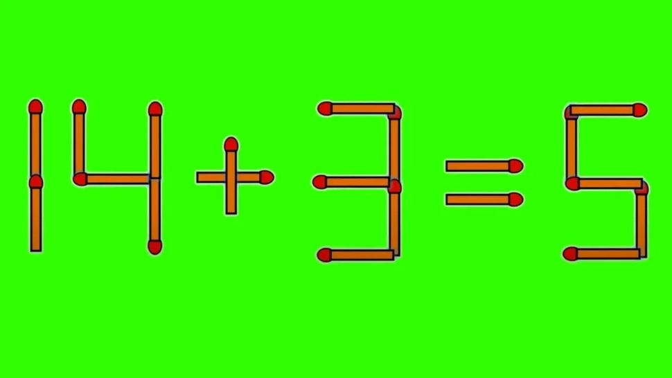 Provocarea zilei. Test IQ pentru cei mai deștepți. Cum poți corecta ecuația 14 + 3 = 5