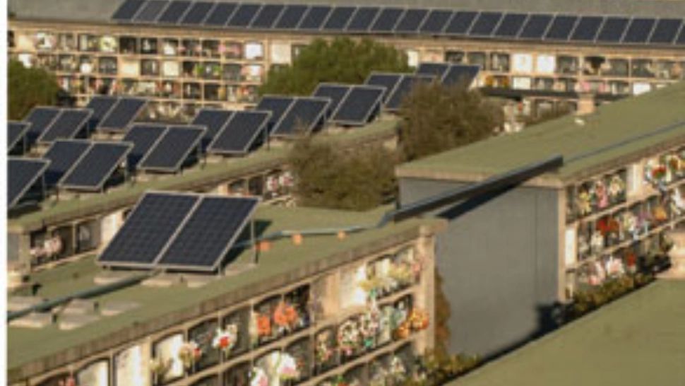 Fotovoltaice in cimitir. Ce oraș a decis să folosească în acest fel locul destinat odihnei veșnice?
