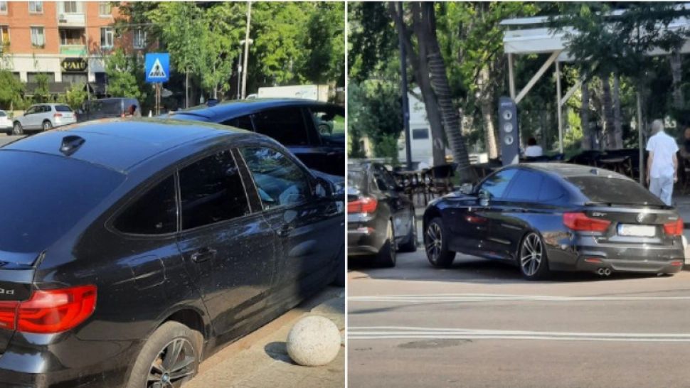 Momente de panică pentru un șofer din Galați. Mașina i s-a „scufundat” în asfalt
