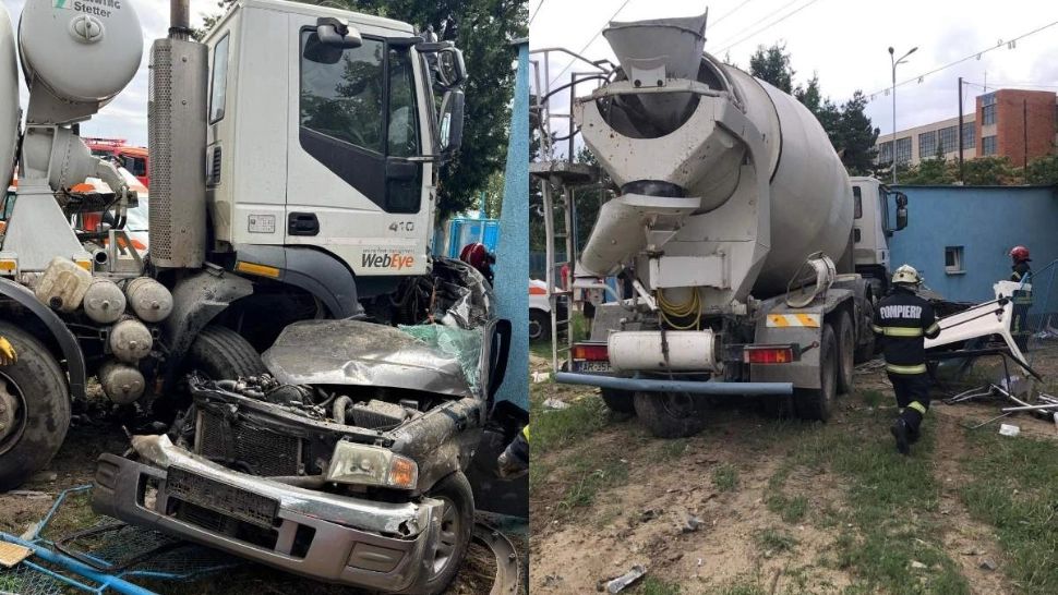 Grav accident rutier în Arad. Un tânăr de 21 de ani a murit în urma impactului cu o autobetonieră 