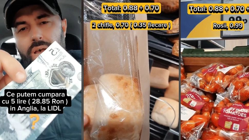 Ce poți cumpăra cu echivalentul a 30 lei într-un supermarket din Anglia. Experimentul unui român. "E mai ieftin ca-n România"