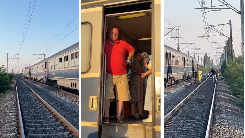 Trenul Bucuresti-Ploiesti, blocat în câmp, pe o caniculă cruntă. Călătorii au ajuns la limita disperării