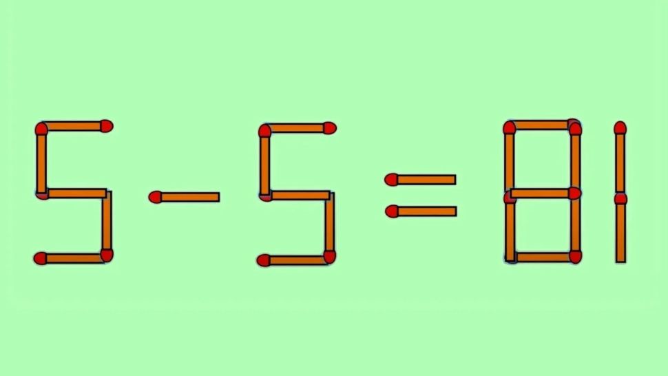Testul IQ al zilei. În cât timp puteți corecta ecuația 5-5=81