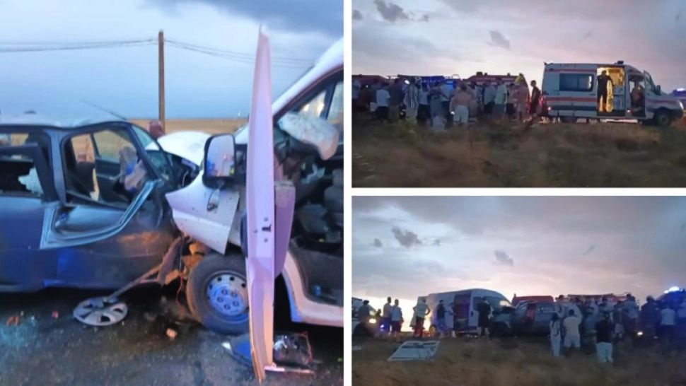Accident grav pe DN 6: Două persoane au murit și cinci au fost rănite