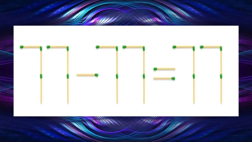 Testul IQ al zilei: Schimbă două bețe de chibrit pentru a corecta ecuația 77-77=77