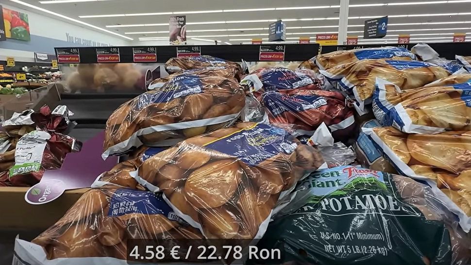 Americanii plătesc mai puțin pe alimente decât românii, raportat la venituri - VIDEO 