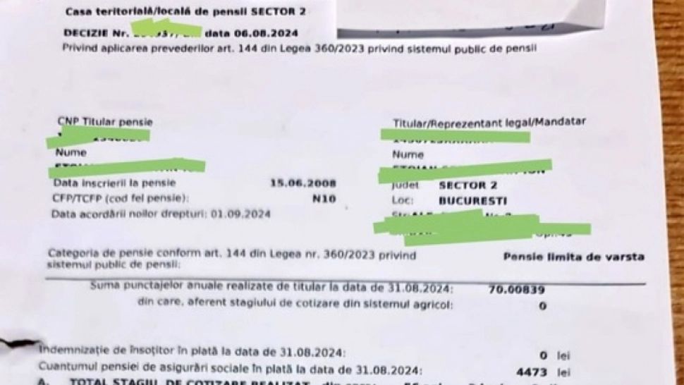 Casa Naţională de Pensii a venit cu noi PRECIZĂRI. Ce se întâmplă dacă valoarea de pe cupon nu corespunde cu decizia de recalculare? - EXEMPLE