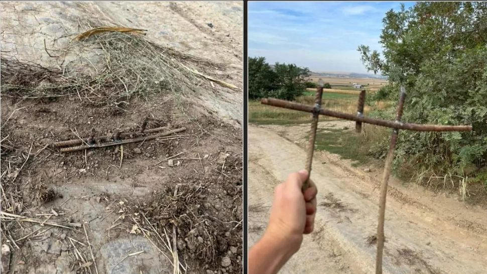 Capcane ca pe vremea lui Ștefan cel Mare, când veneau turcii. Ce au montat localnicii unei comună din Iași, ca să-i sperie pe șoferii care căutau o scurtătură - FOTO